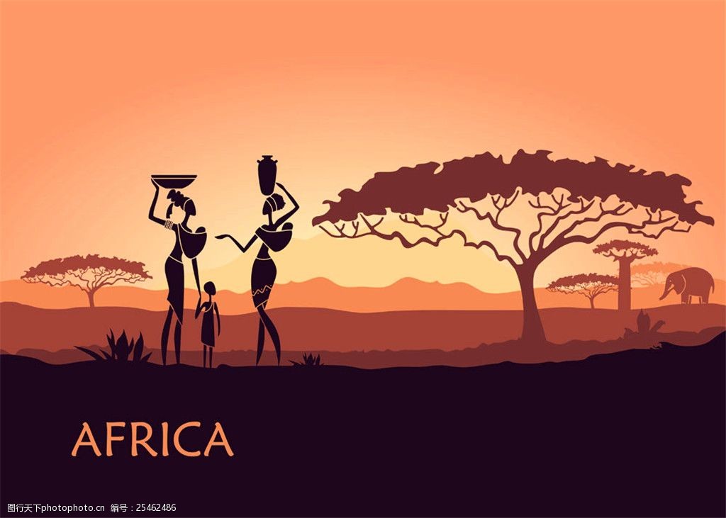 非洲的女人漫画图片