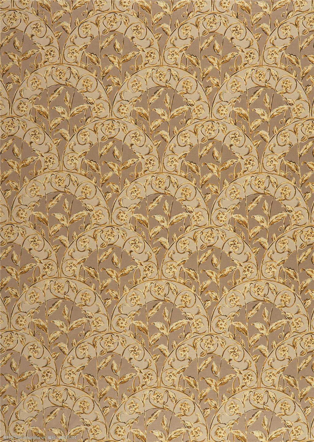 简约花纹布艺壁纸图片