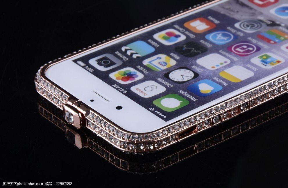 金属镶钻石手机边框