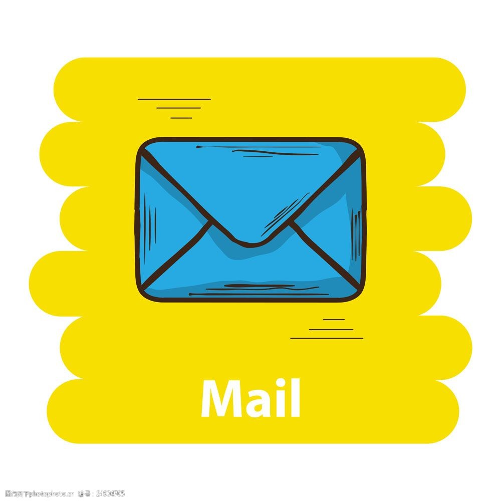 蓝色邮件图标图片
