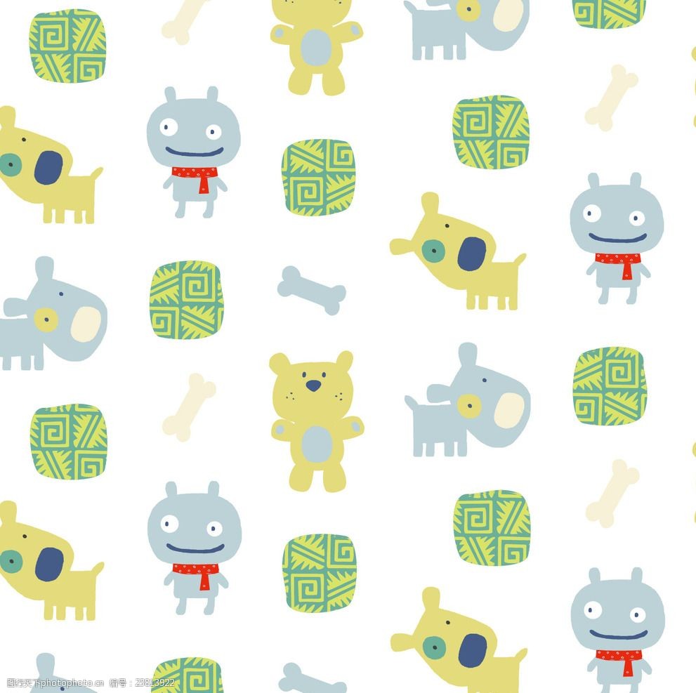 儿童t恤卡通印花素材