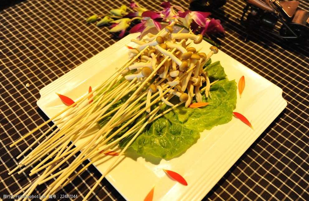 蟹味菇串串餐厅拍摄