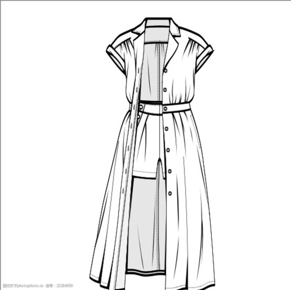 连衣裙套装矢量