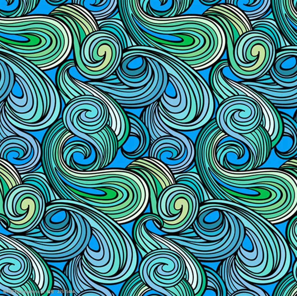 波浪图形花纹底纹