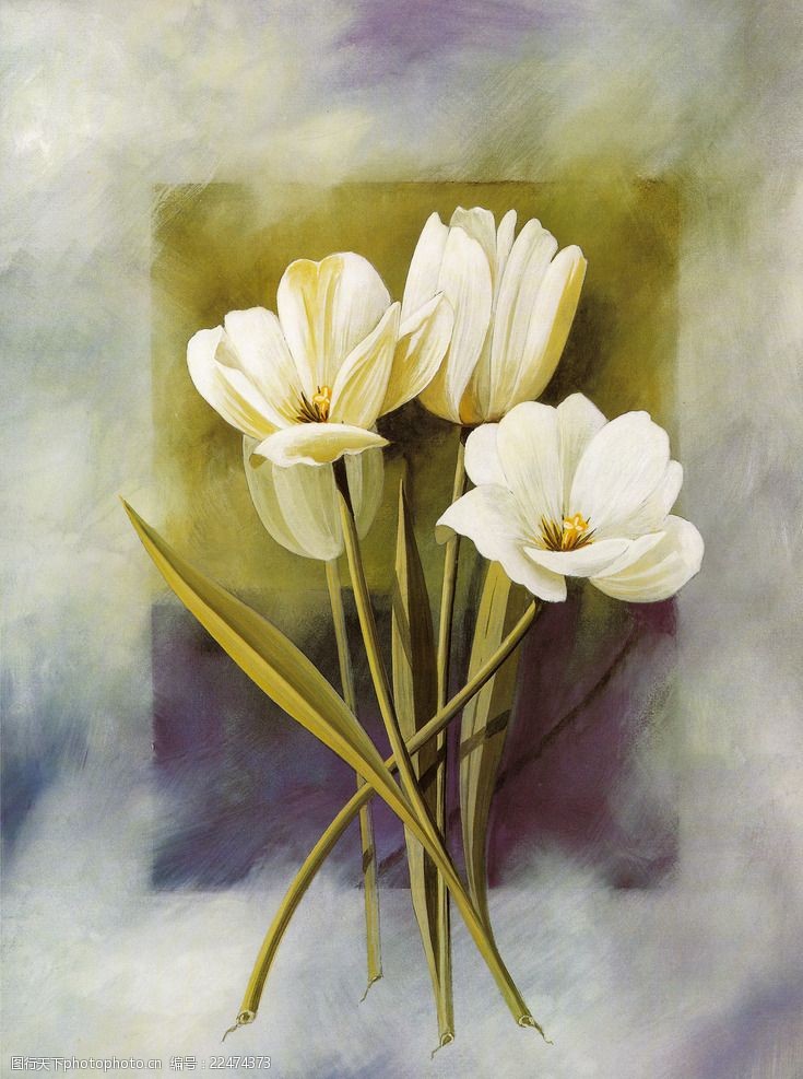 美式花卉装饰油画