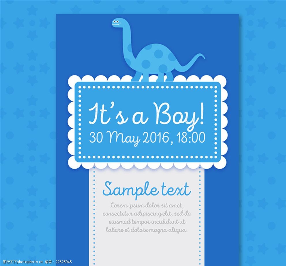 时间 迎婴派对 恐龙 邀请卡 卡片 设计 广告设计 名片卡片 ai
