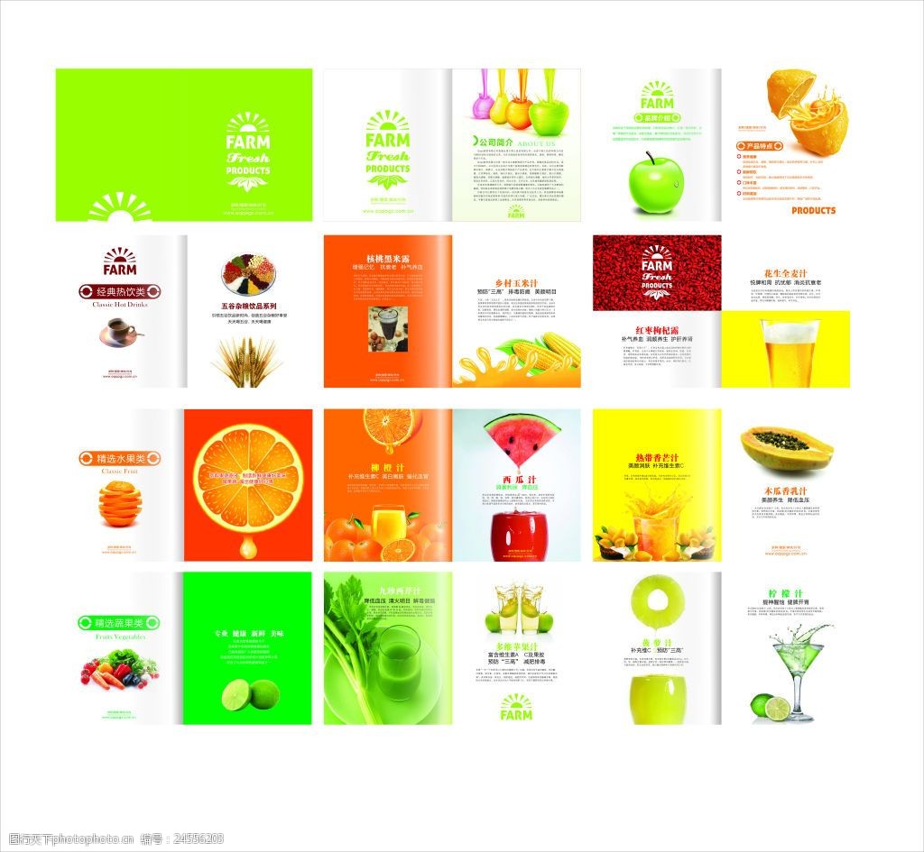 果汁简约风格画册设计