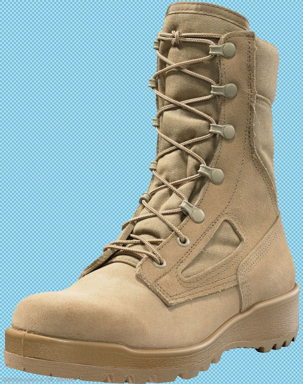 军用长统靴免抠png透明图层素材