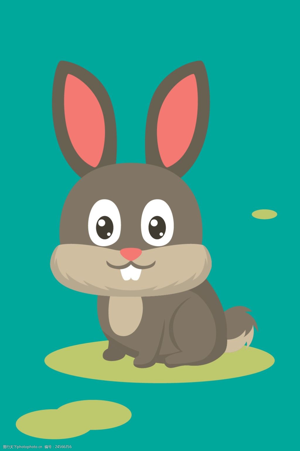 关键词:傻灰兔卡通动物 兔子 灰兔 兔牙 动物 插画 呆萌 大眼兔