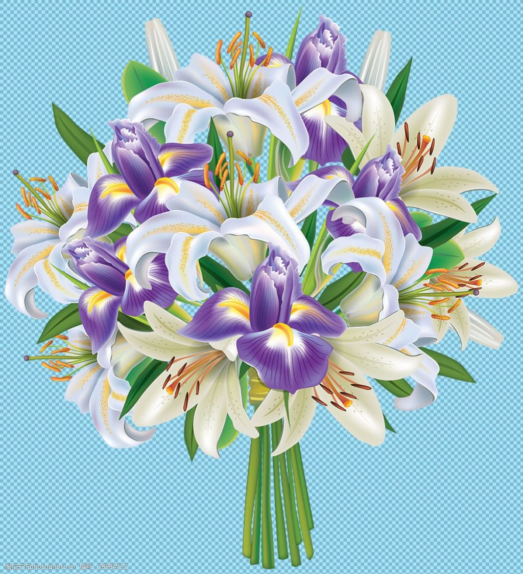 元素 生物静物 关键词:一束漂亮鲜花免抠png透明图层素材 一束花素材