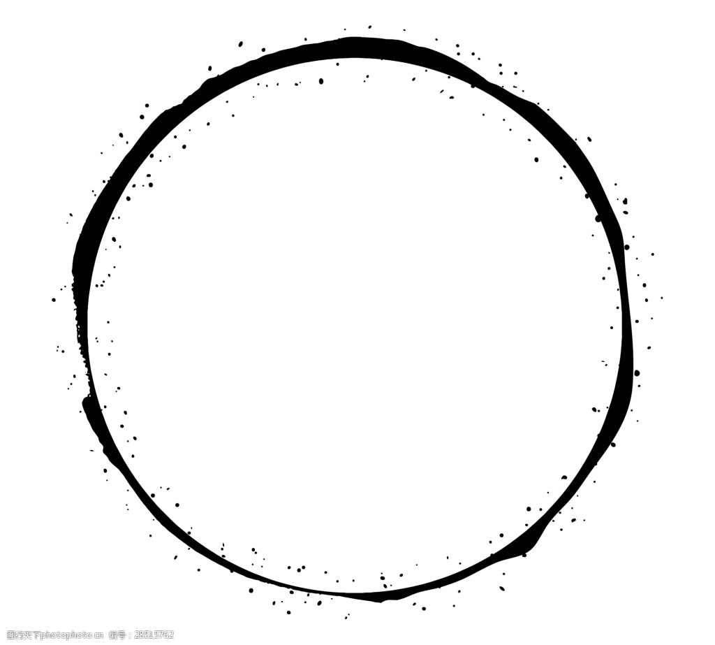 黑色传统圆形边框素材免费下载 - 觅知网