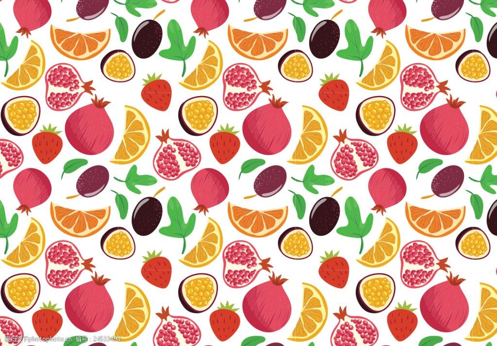 手绘水果背景素材