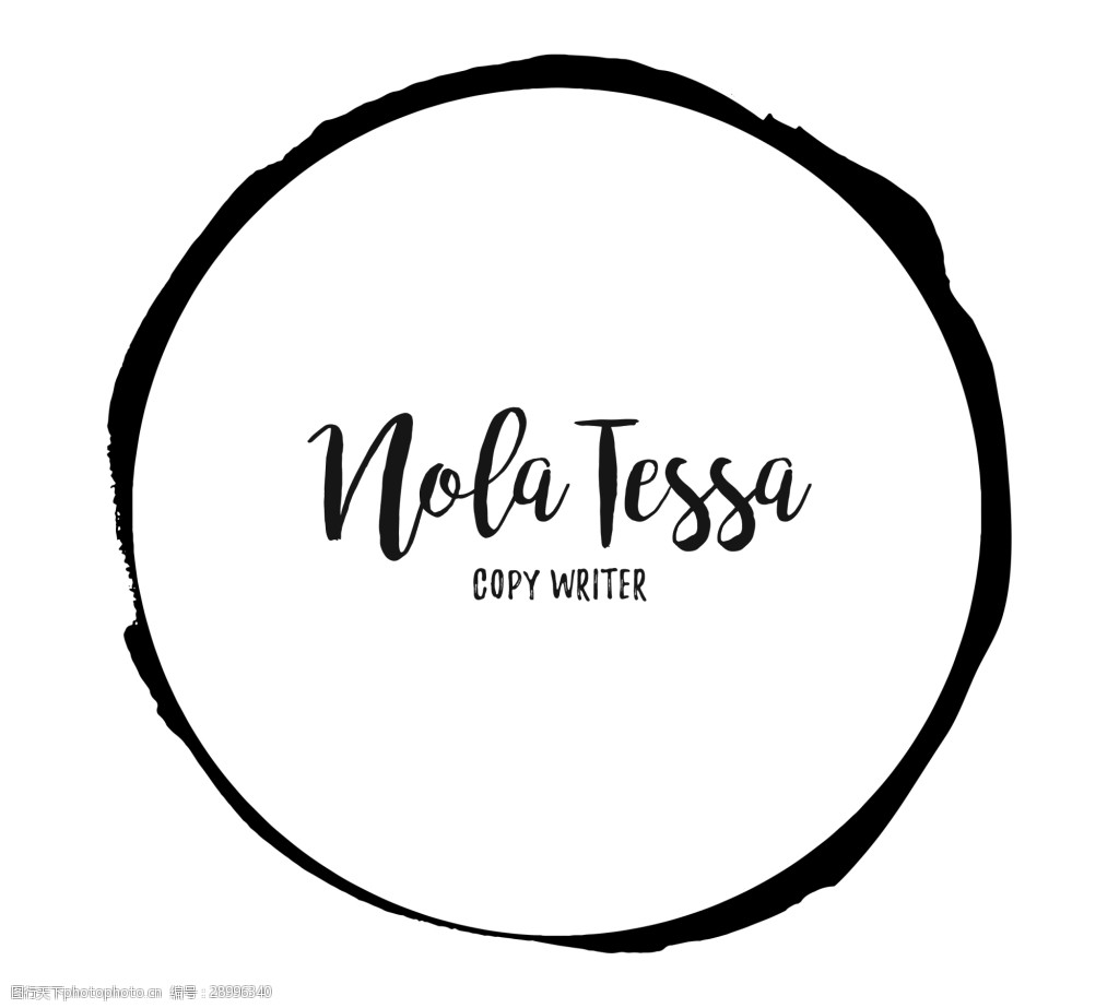 手绘创意黑边边框矢量素材