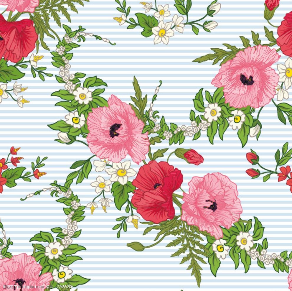 玫瑰花卉手绘花型