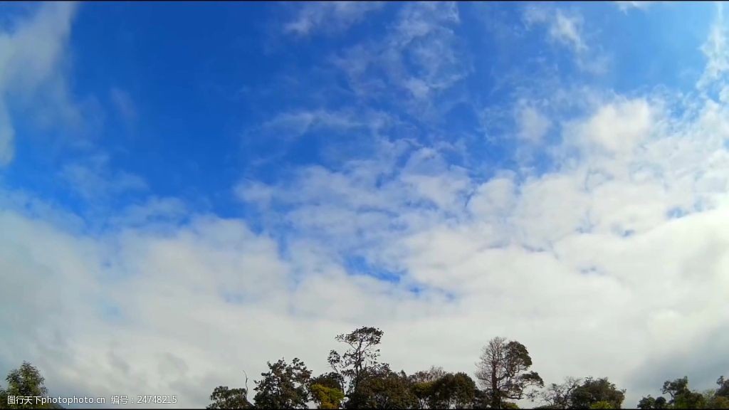 晴朗的天空風景視頻素材