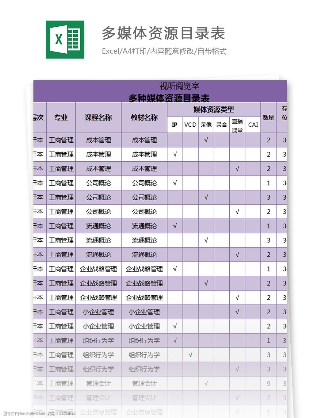 excel模板 表格模板 圖表 表格設計 表格