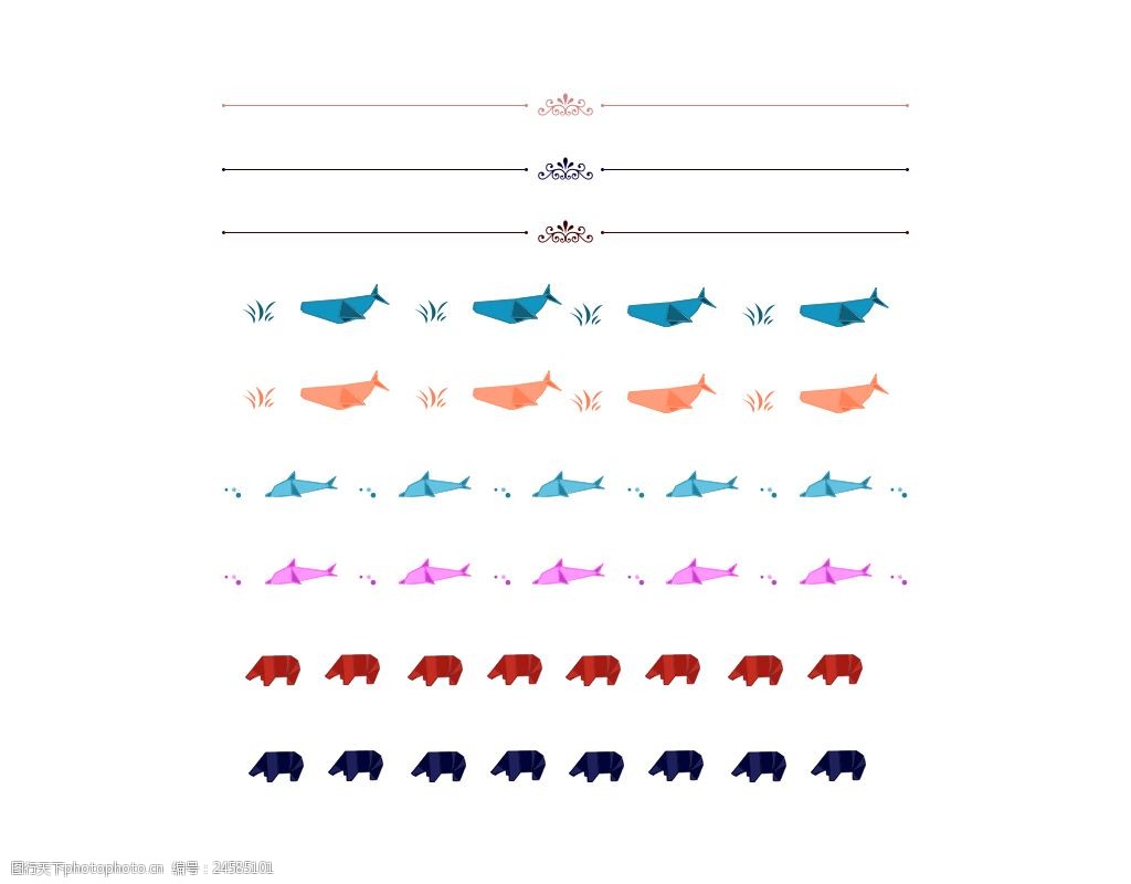 图形分割线元素