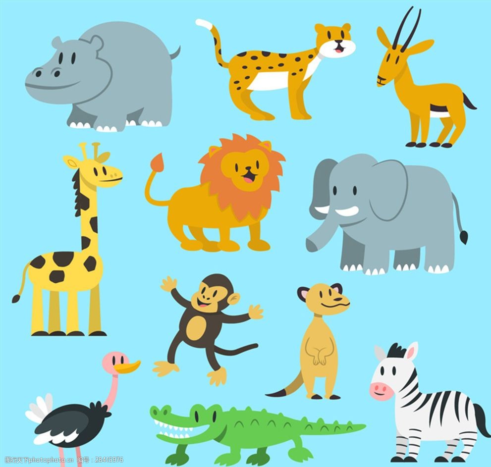 11款可爱野生动物矢量素材