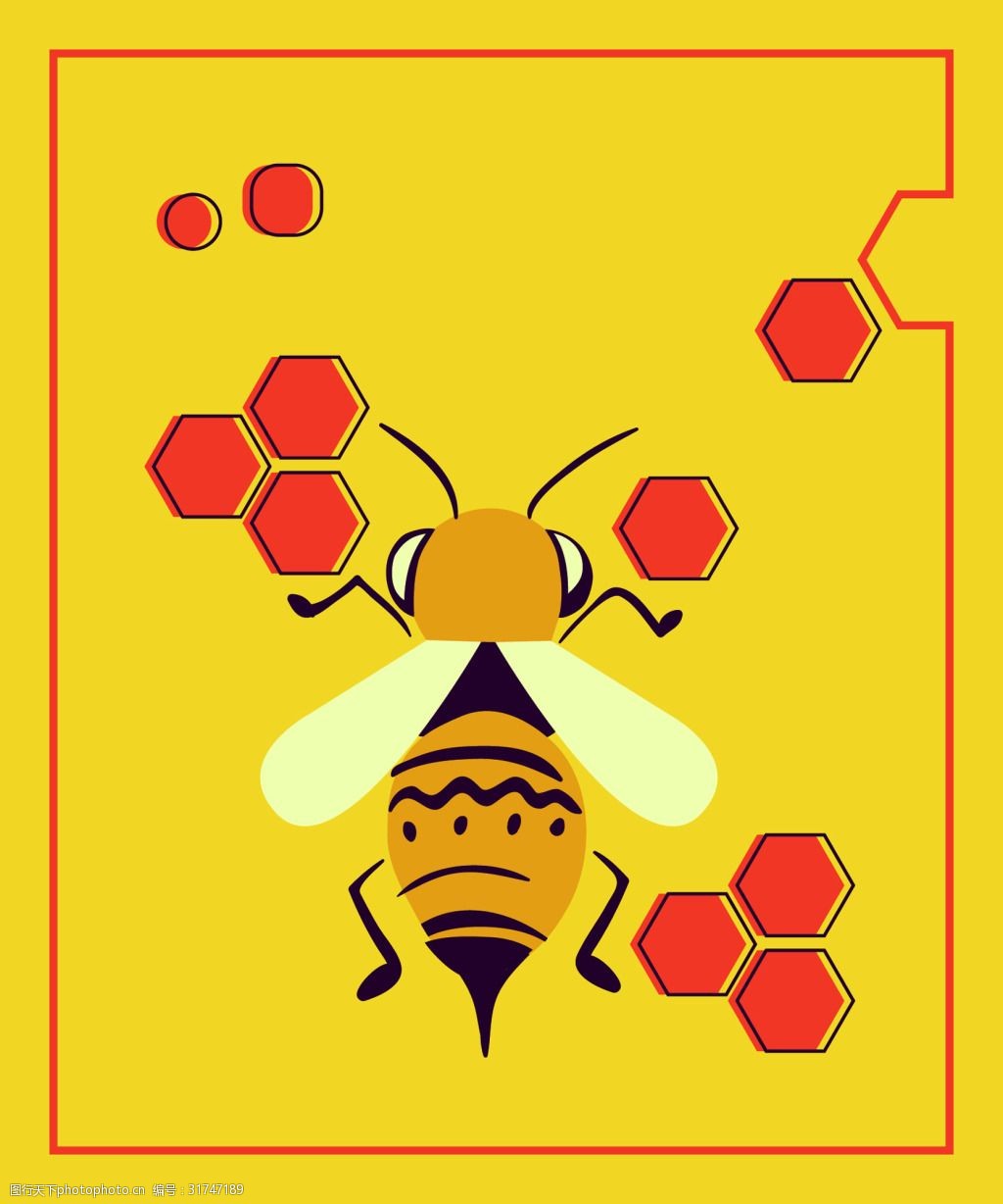 小蜜蜂矢量设计素材
