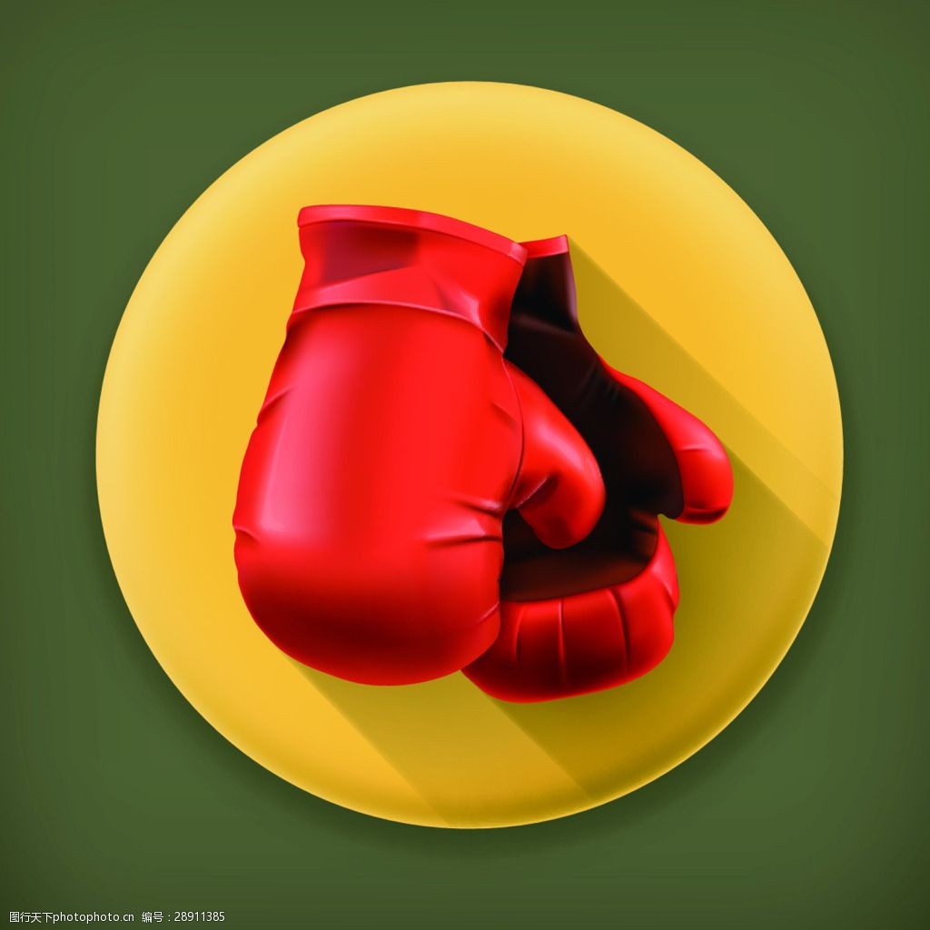 彩色卡通拳套图标素材