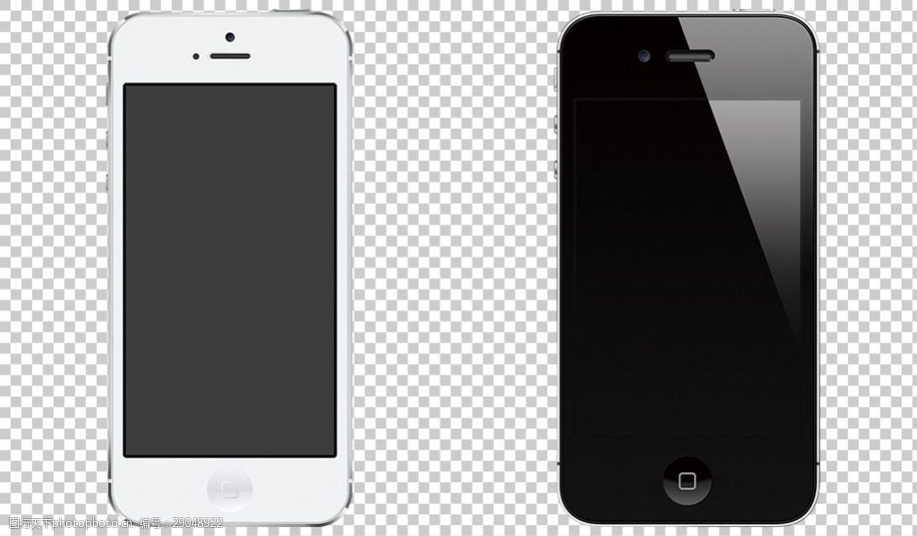 两个苹果手机免抠png透明图层素材