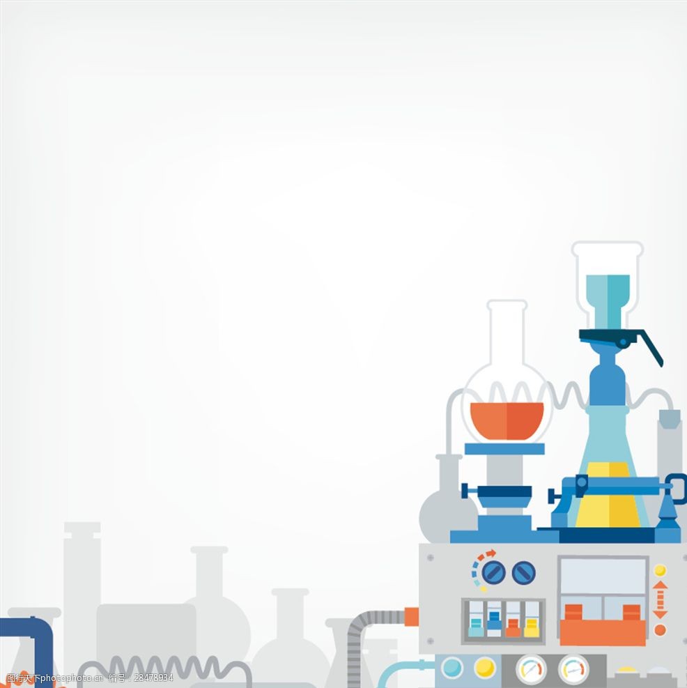 實驗室化驗設備矢量素材