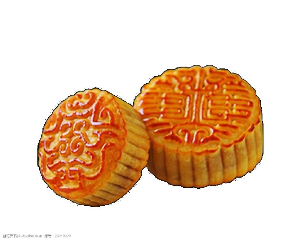 两个中秋月饼素材图片
