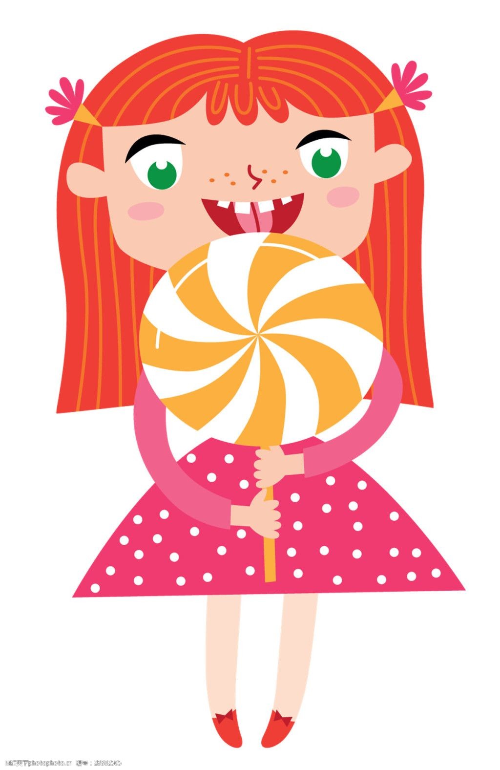 手拿棒棒糖小女孩素材图片