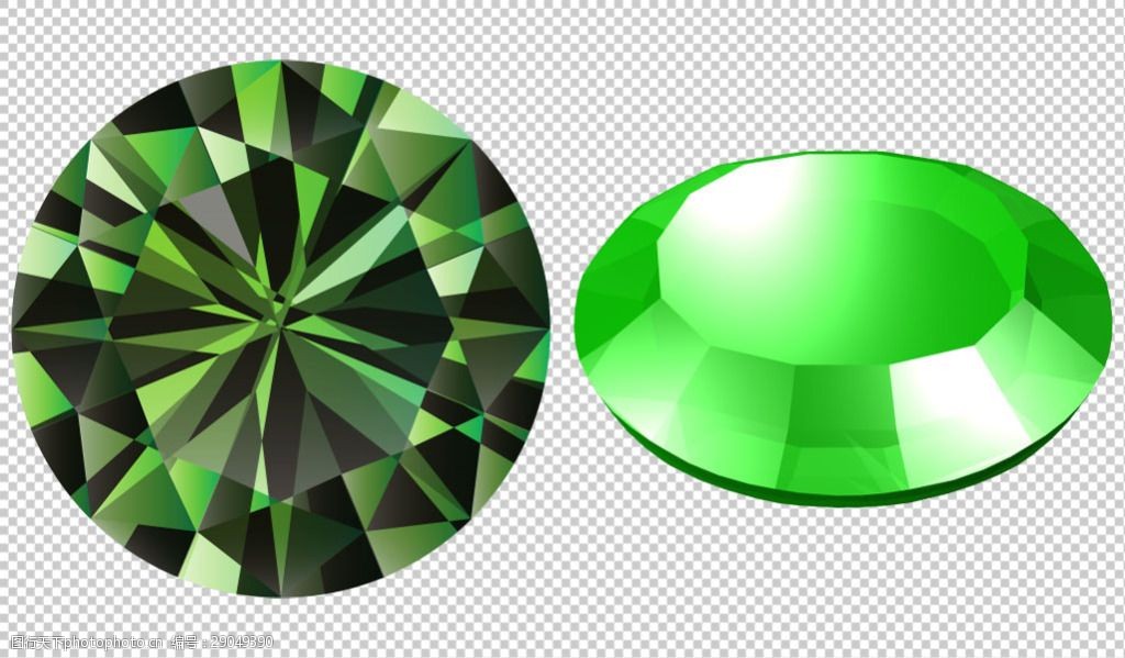 绿色钻石免抠png透明图层素材