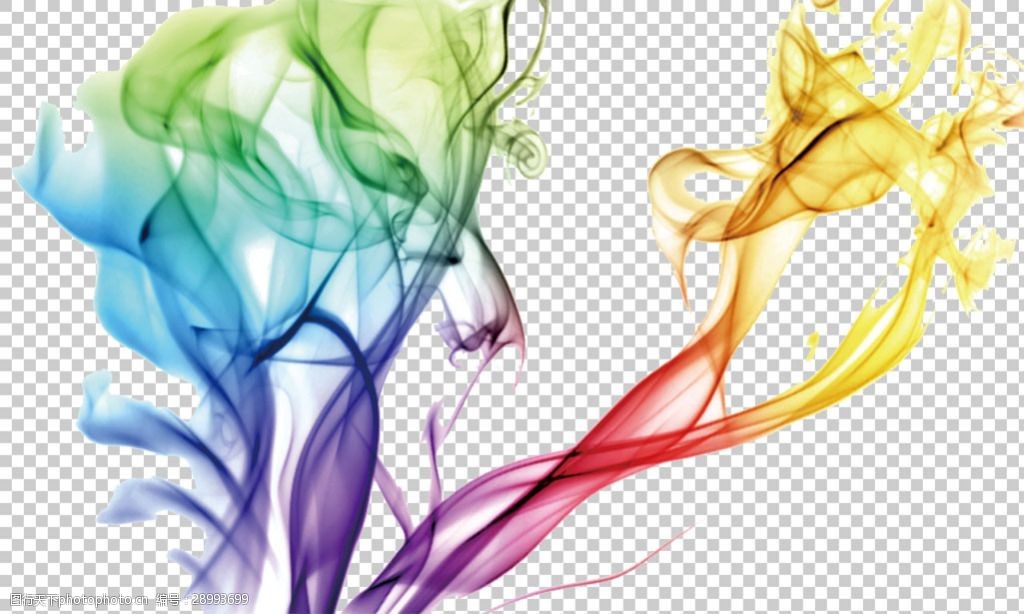 彩色烟雾免抠png透明图层素材