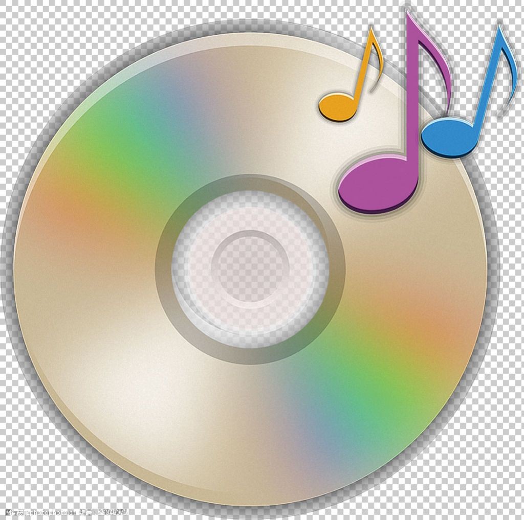 彩色音乐光盘免抠png透明图层素材
