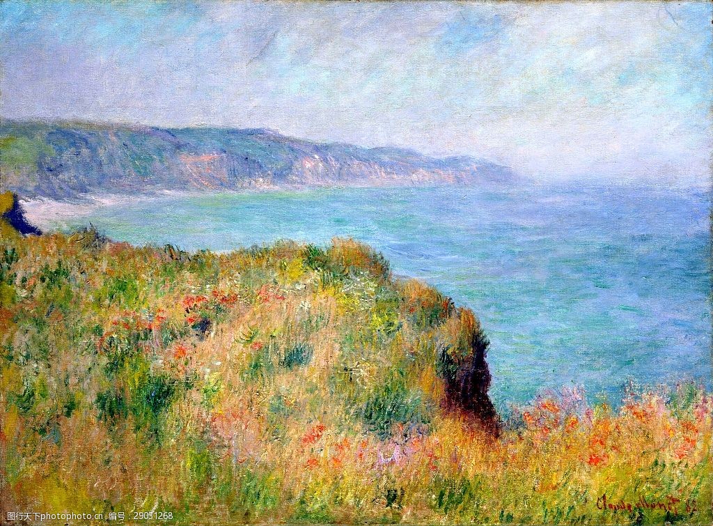 关键词:美丽湖边海水风景油画背景墙素材 油画 装饰画 湖边抽象画 暖