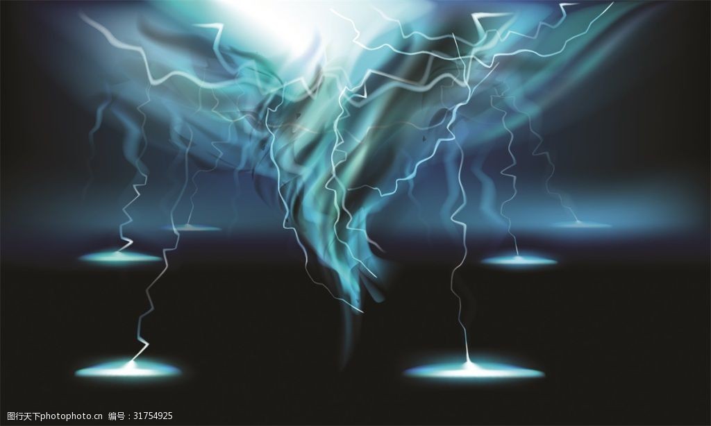 逼真龙卷风旋风矢量素材