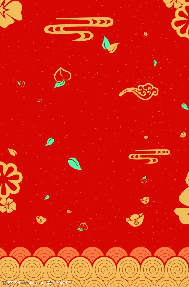 电商红色中国风素材背景