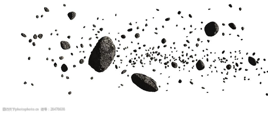 黑色爆炸石粒png元素素材