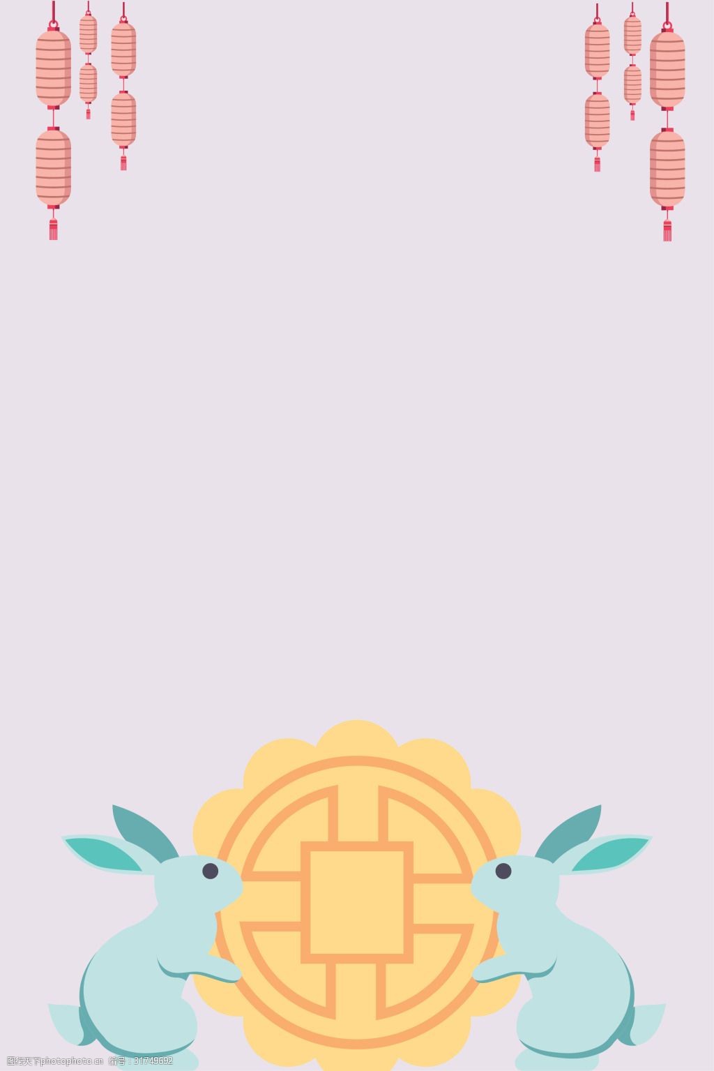 简约中秋节日海报背景