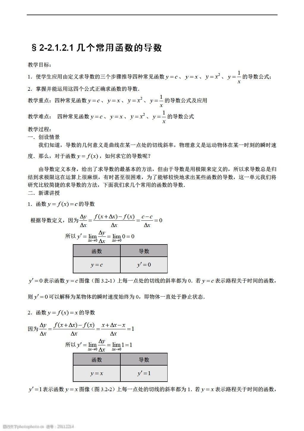 数学人教新课标a版 全国百强校 吉林省东范大学附属中学理科a版选修2 2教案 12导数的计算 3份 图片 图行天下素材网