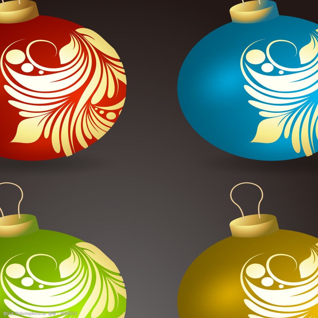 彩色趣味灯笼矢量卡通装饰素材