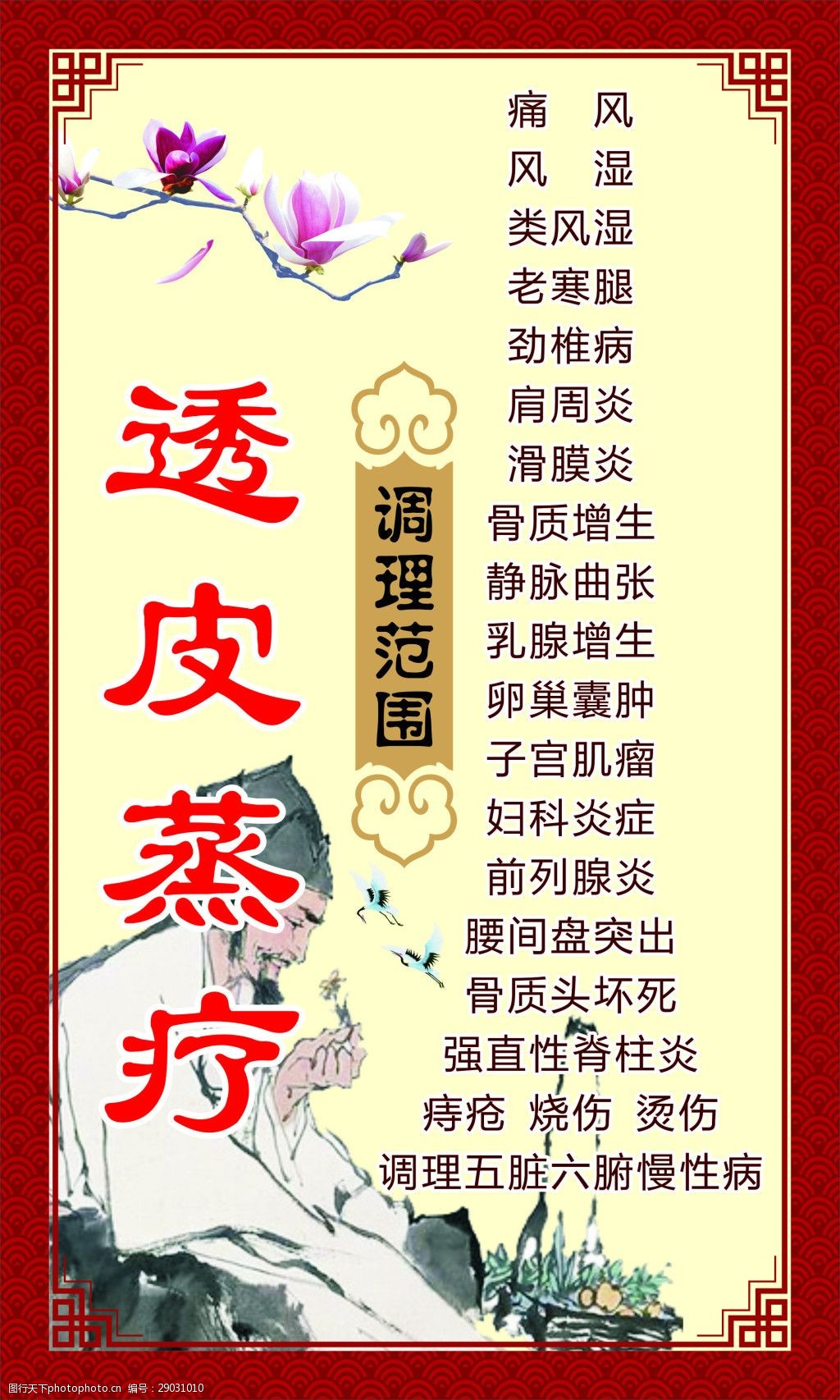 关键词:透皮蒸疗展板 娇贝尔 中药 五色熏蒸 八大作用 养身